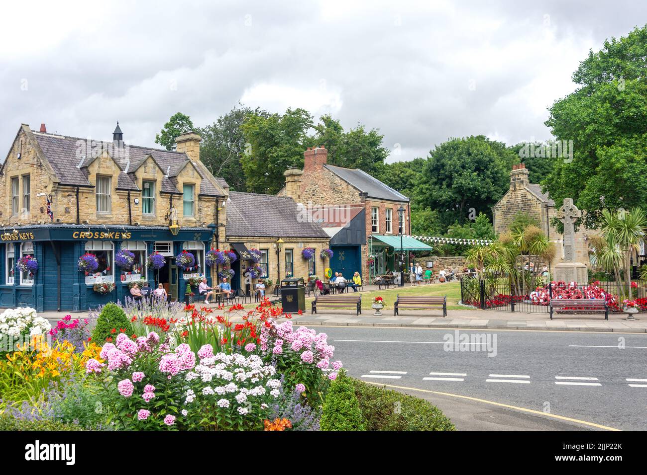 The Green, Washington Village, Washington, Tyne and Wear, Angleterre, Royaume-Uni Banque D'Images