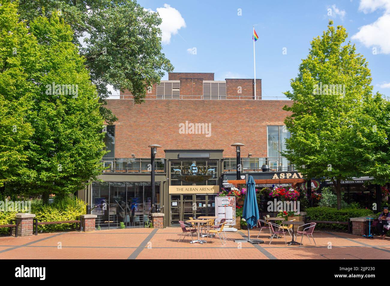 Entrée à l'Alban Arena, Civic Center, St Albans, Hertfordshire, Angleterre, Royaume-Uni Banque D'Images