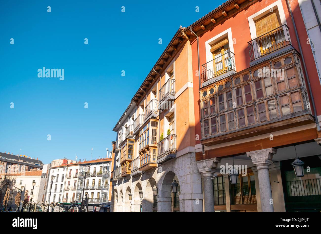 Architecture du début du 20th siècle sur la Plaza de la Rinconada à Valladolid, en Espagne Banque D'Images