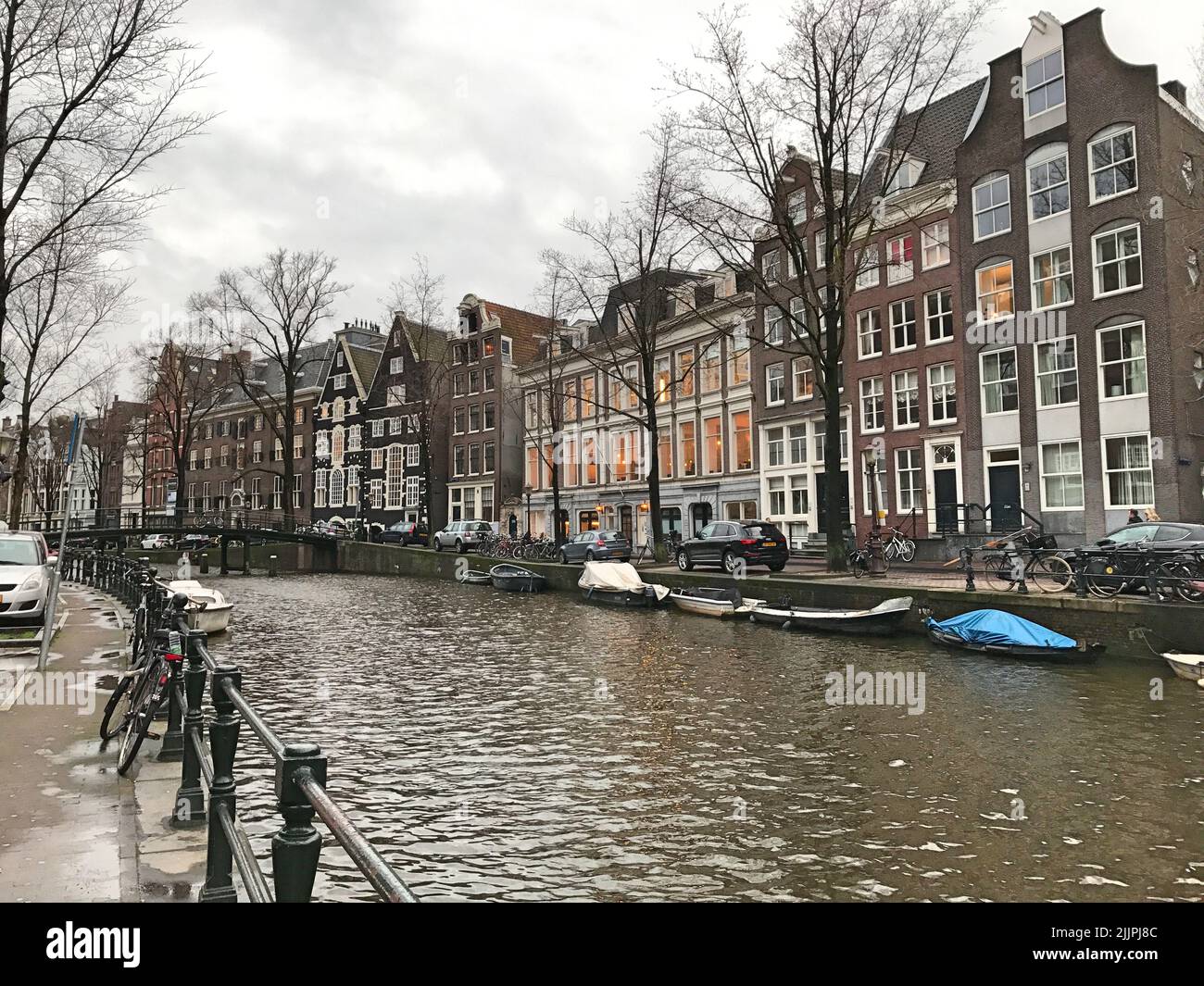 Vue panoramique sur le Sonnenberg Canal Apartments Amsterdam Banque D'Images