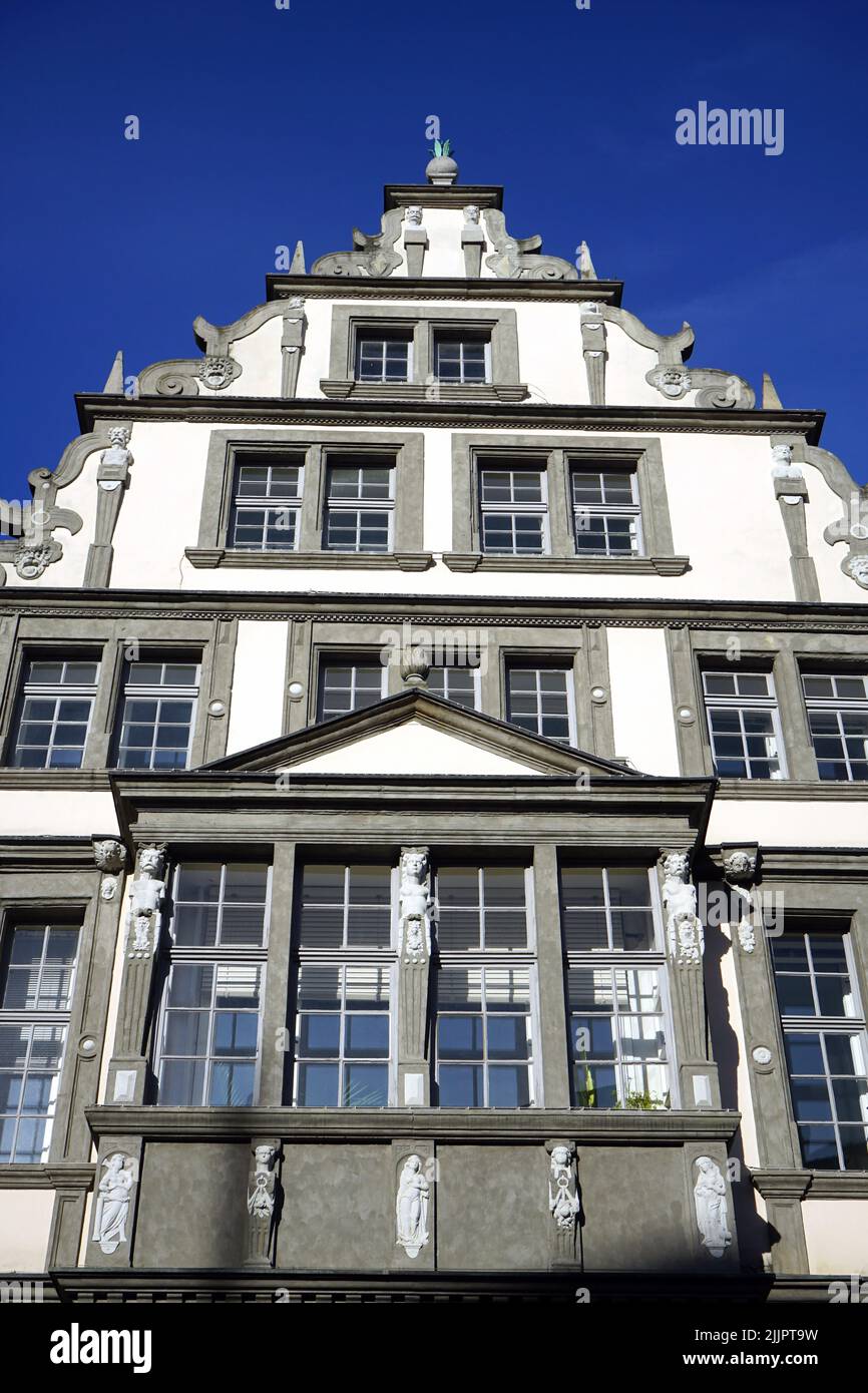 L'hôtel de ville Renaissance sur la place du marché à Paderborn, Allemagne Banque D'Images