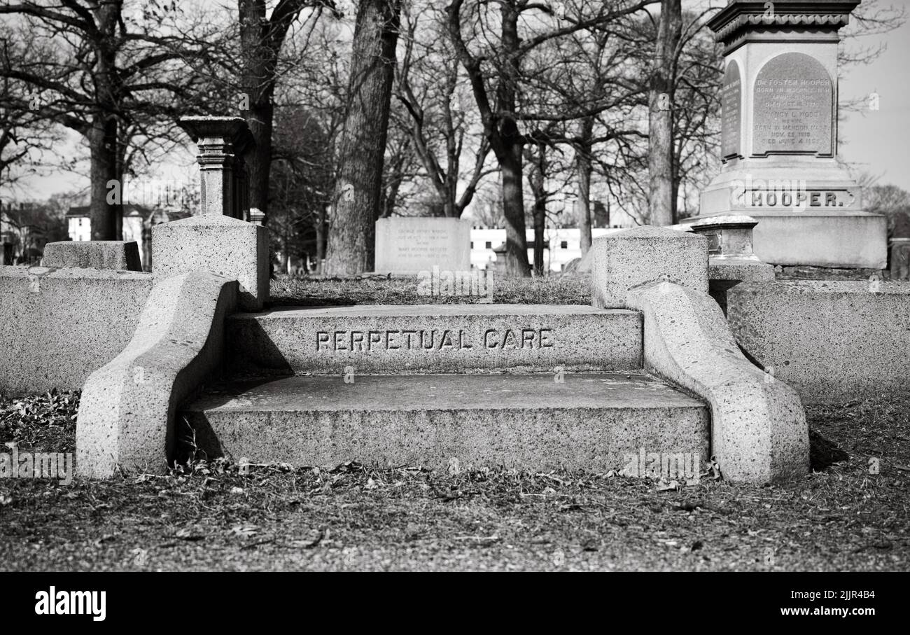 The Oak Grove Cemetery Fall River, ma aux États-Unis Banque D'Images