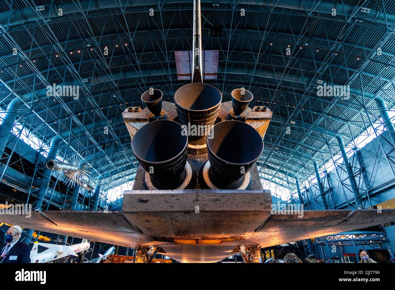 Découverte de la navette spatiale dans le Musée national de l'air et de l'espace Banque D'Images