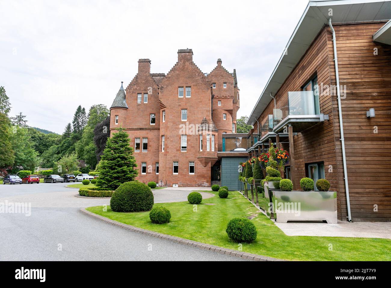 Le château de Fonab à Pitlochry est un hôtel de luxe 5 étoiles près de Pitlochry dans le Perthshire, en Écosse, en Grande-Bretagne Banque D'Images