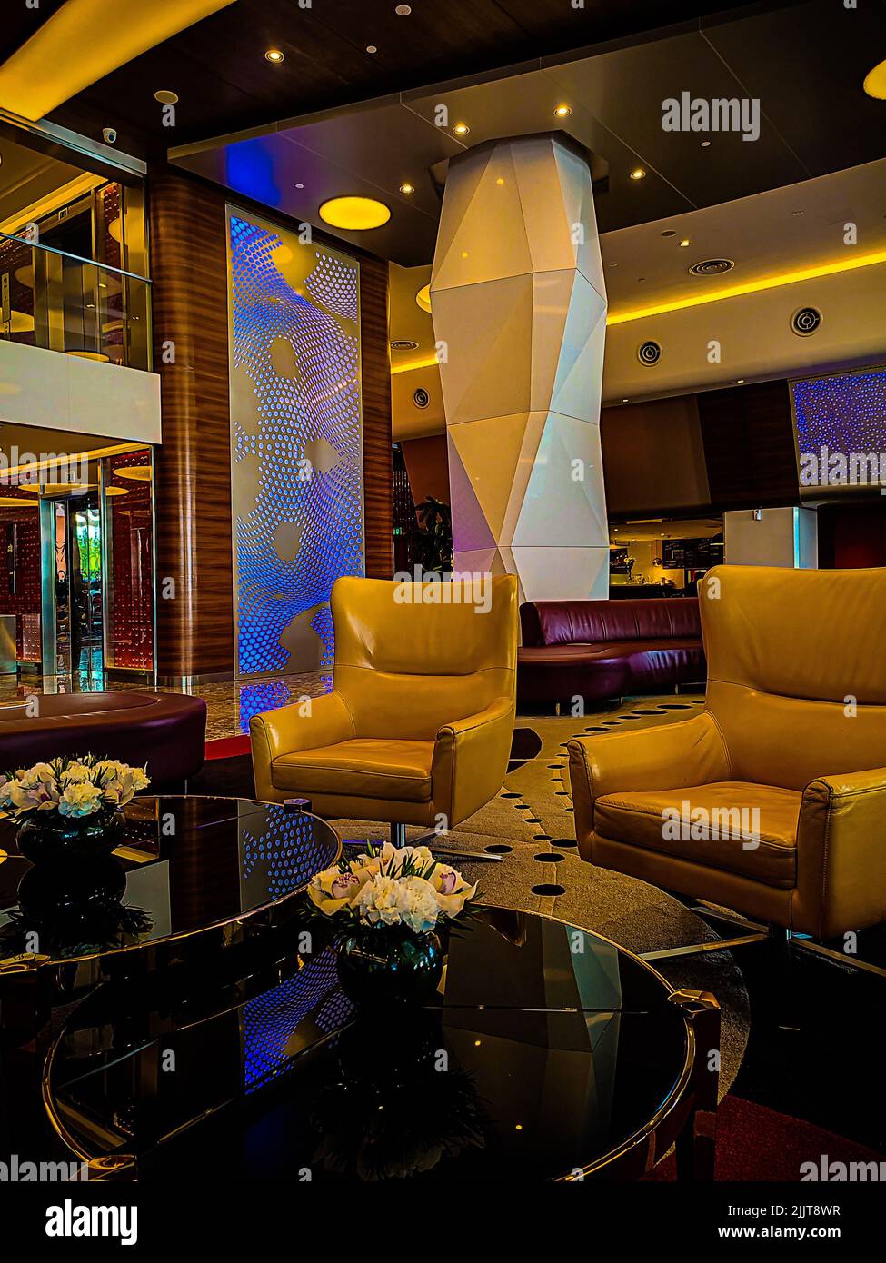 Une vue intérieure sur le hall luxueux de l'hôtel Sunway Pyramid situé à Subang Jaya, Kuala Lumpur, Malaisie Banque D'Images