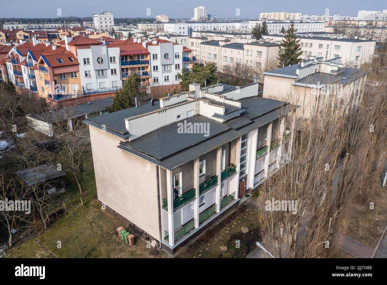 Bâtiments résidentiels à Stalowa Wola, capitale du comté de Stalowa Wola, dans la Voïvodeship sous-carpathe, dans le sud-est de la Pologne Banque D'Images