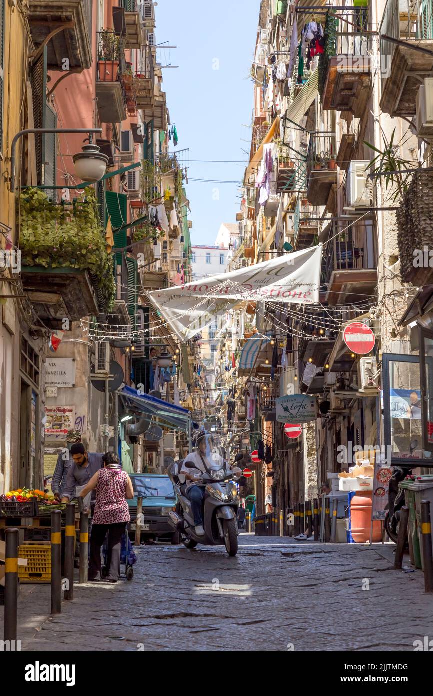 Le quartier espagnol, Naples, Italie Banque D'Images