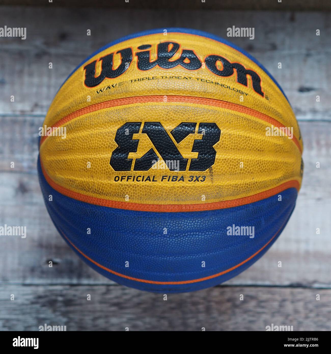 Basket-ball officiel 3x3 fabriqué par Wilson Sporting Goods Banque D'Images