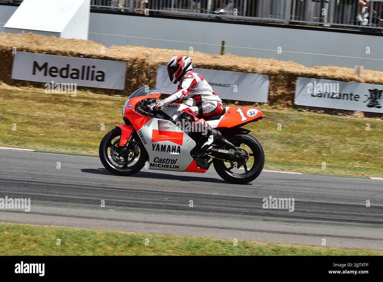 Wayne Rainey, Yamaha YZR500, Grand Prix Heroes à deux roues, Goodwood Festival of Speed, The Innovators - Masterminds of Motorsport, Goodwood House, chic Banque D'Images