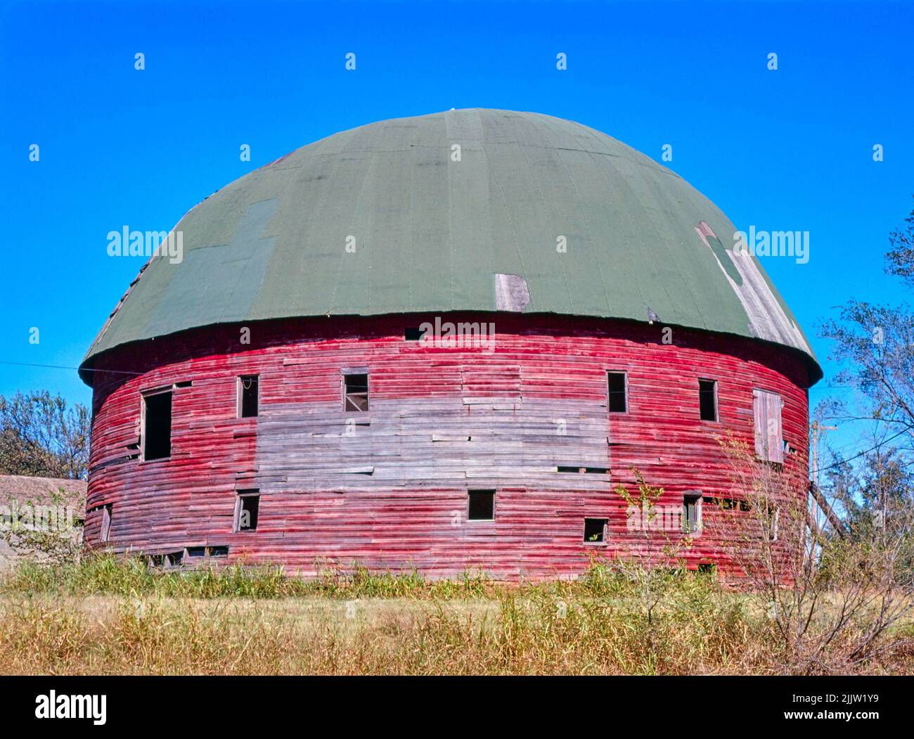 John Margolies - Round Barn, Arcadia, Oklahoma - 1979 Banque D'Images