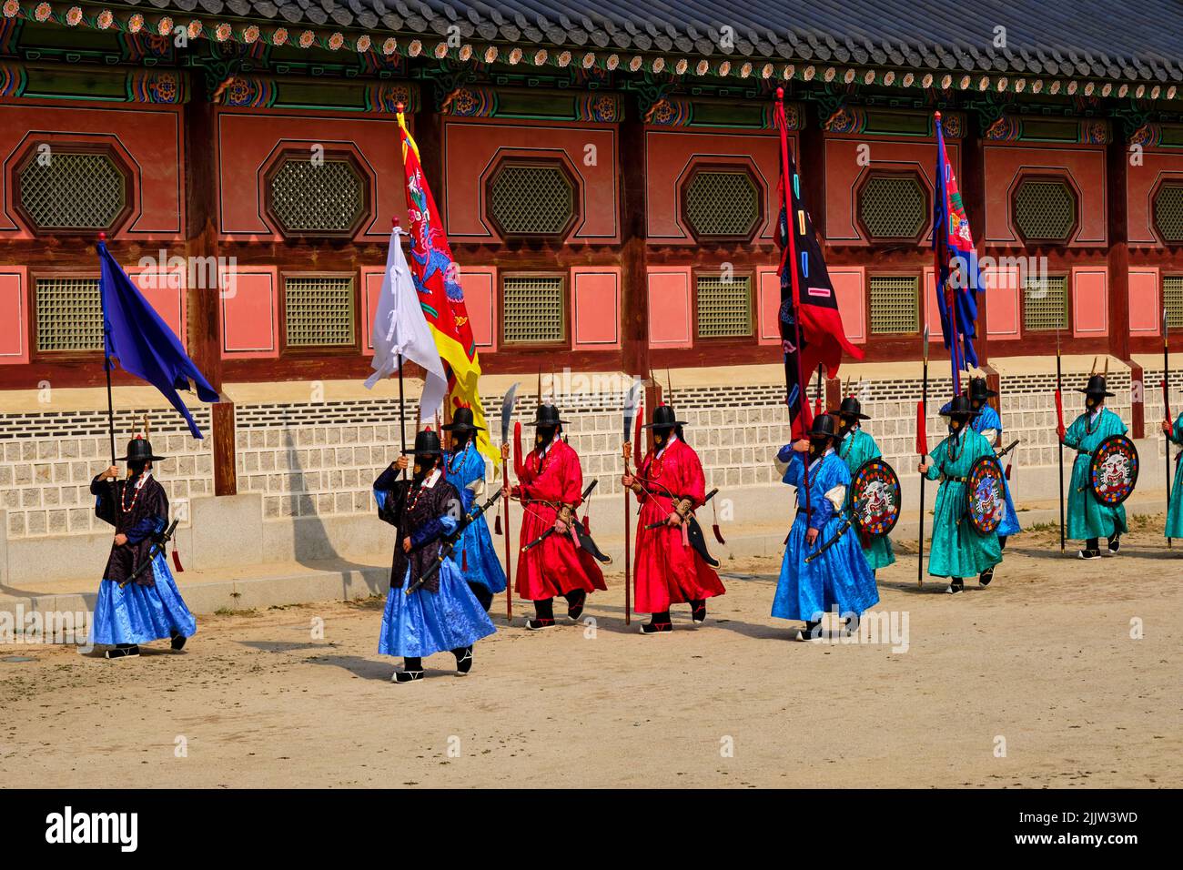 Corée du Sud, Séoul, quartier Jongno-gu, Palais Gyeongbokgung ou Palais