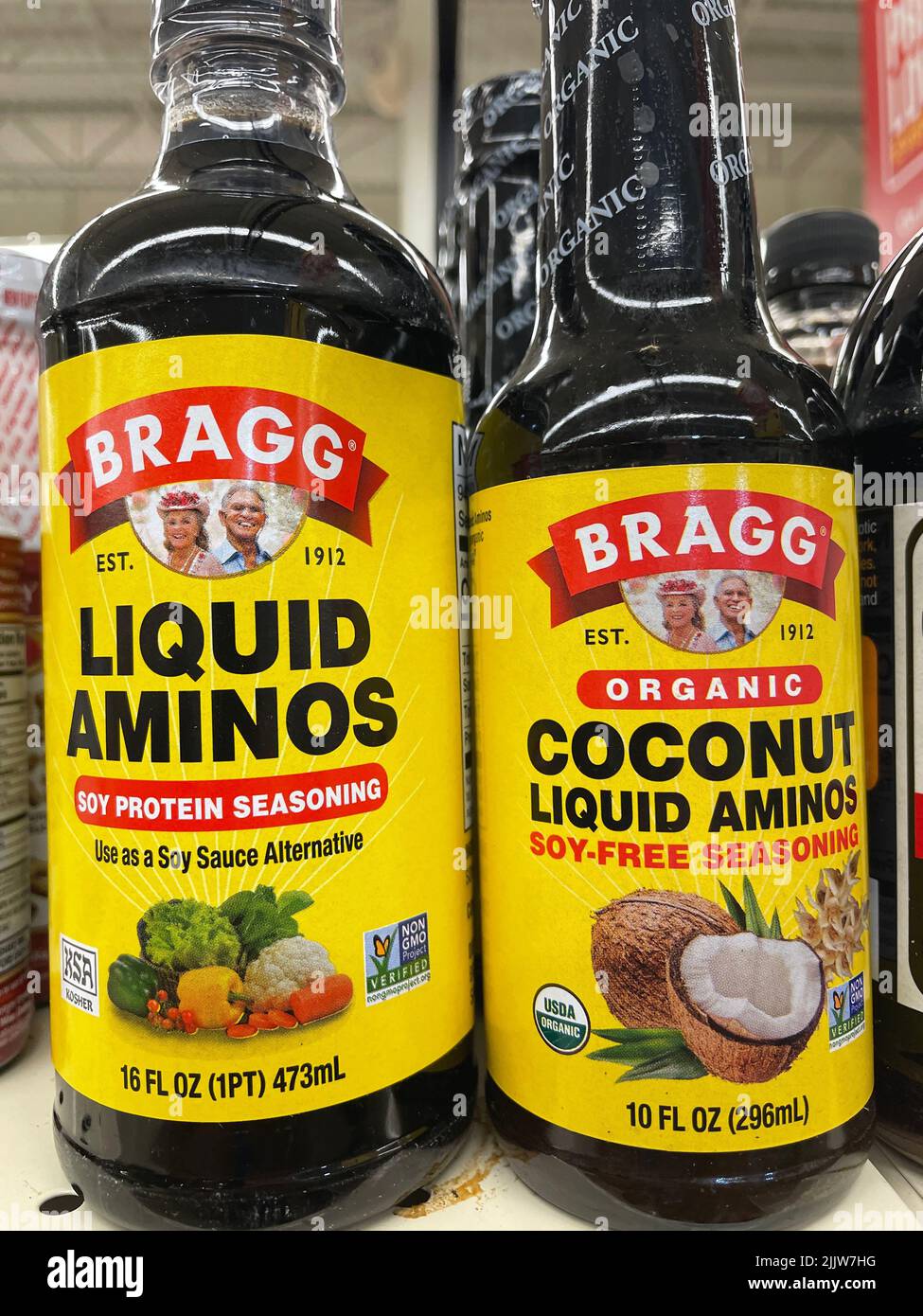 Grovetown, GA USA - 03 15 22: Magasin de détail Bragg liquide aminos Banque D'Images