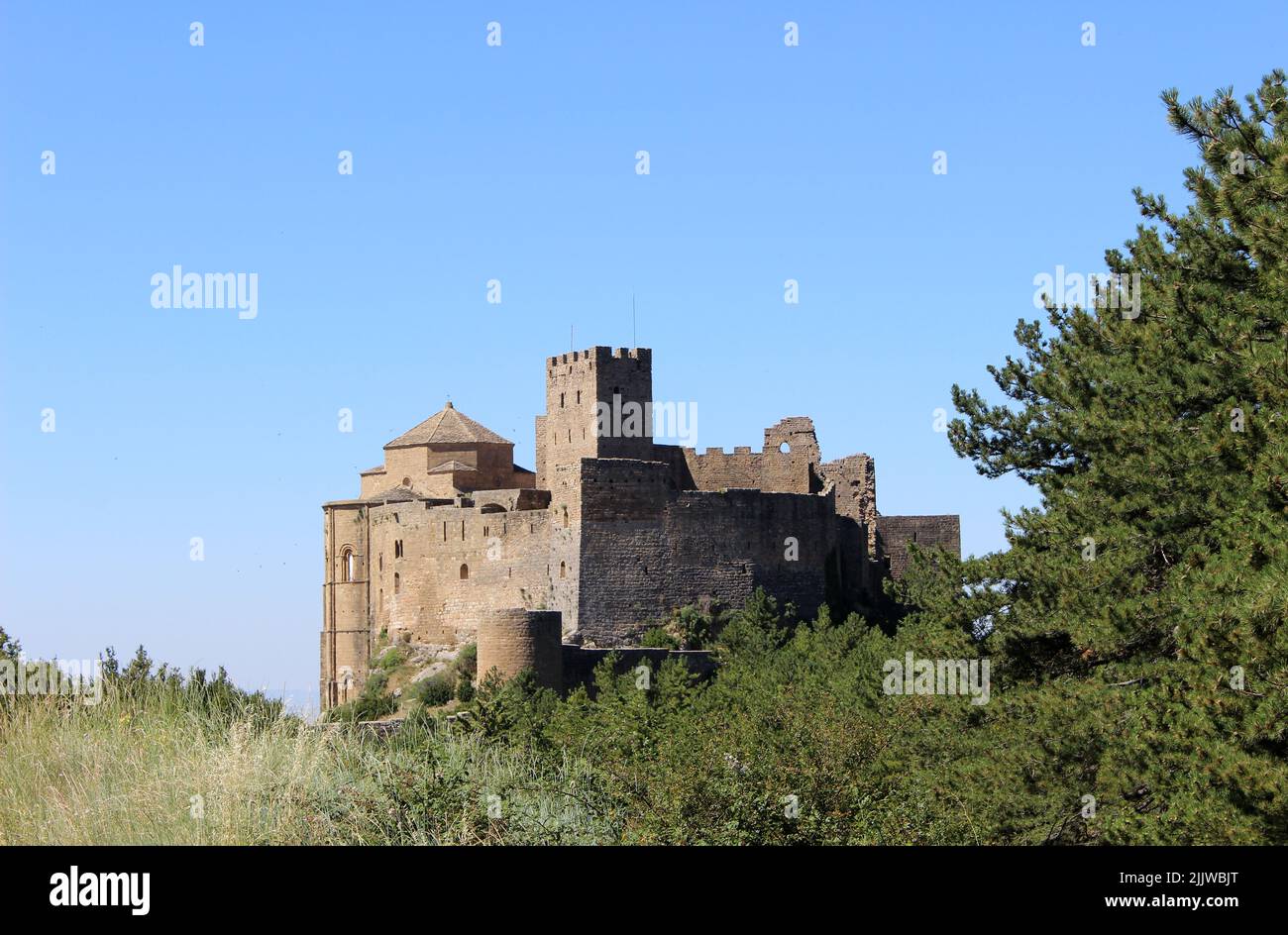 Le château de Loarre est un château roman situé à Loarre (Huesca, Aragon, Espagne) Banque D'Images