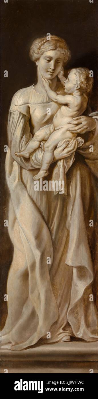 Peter Paul Rubens, Madonna, peinture à l'huile sur panneau, 1618 Banque D'Images
