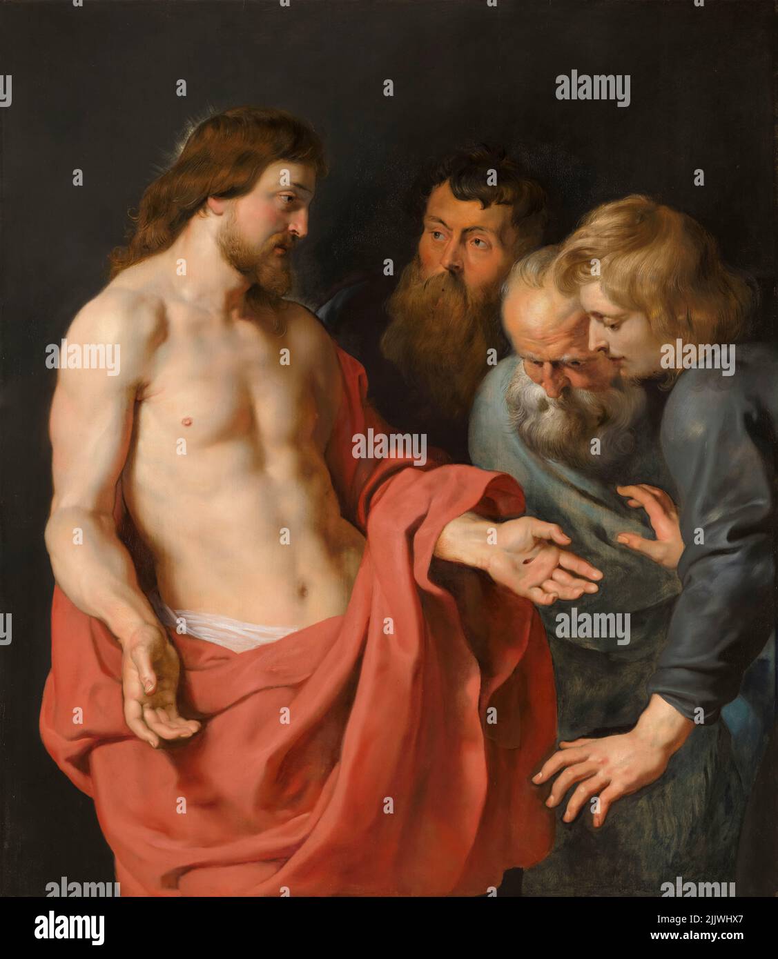 L'incrédulité de Thomas, peinture à l'huile sur panneau par Peter Paul Rubens, 1613-1615 Banque D'Images