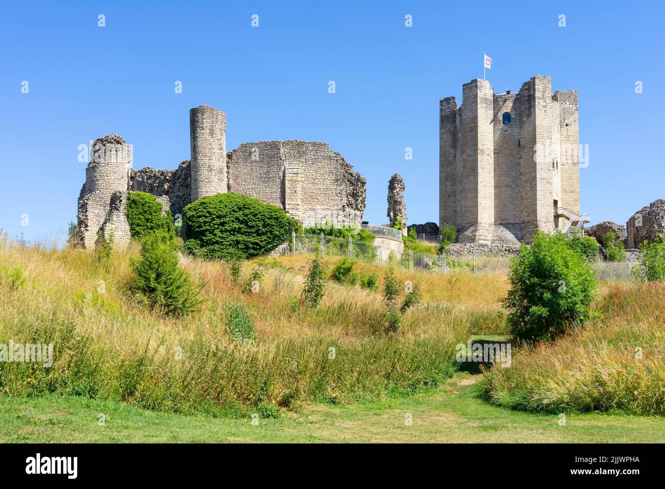 Château de Conisbrough ruines du château de Conisbrough Conisbrough près de Doncaster Yorkshire du Sud Angleterre GB Europe Banque D'Images