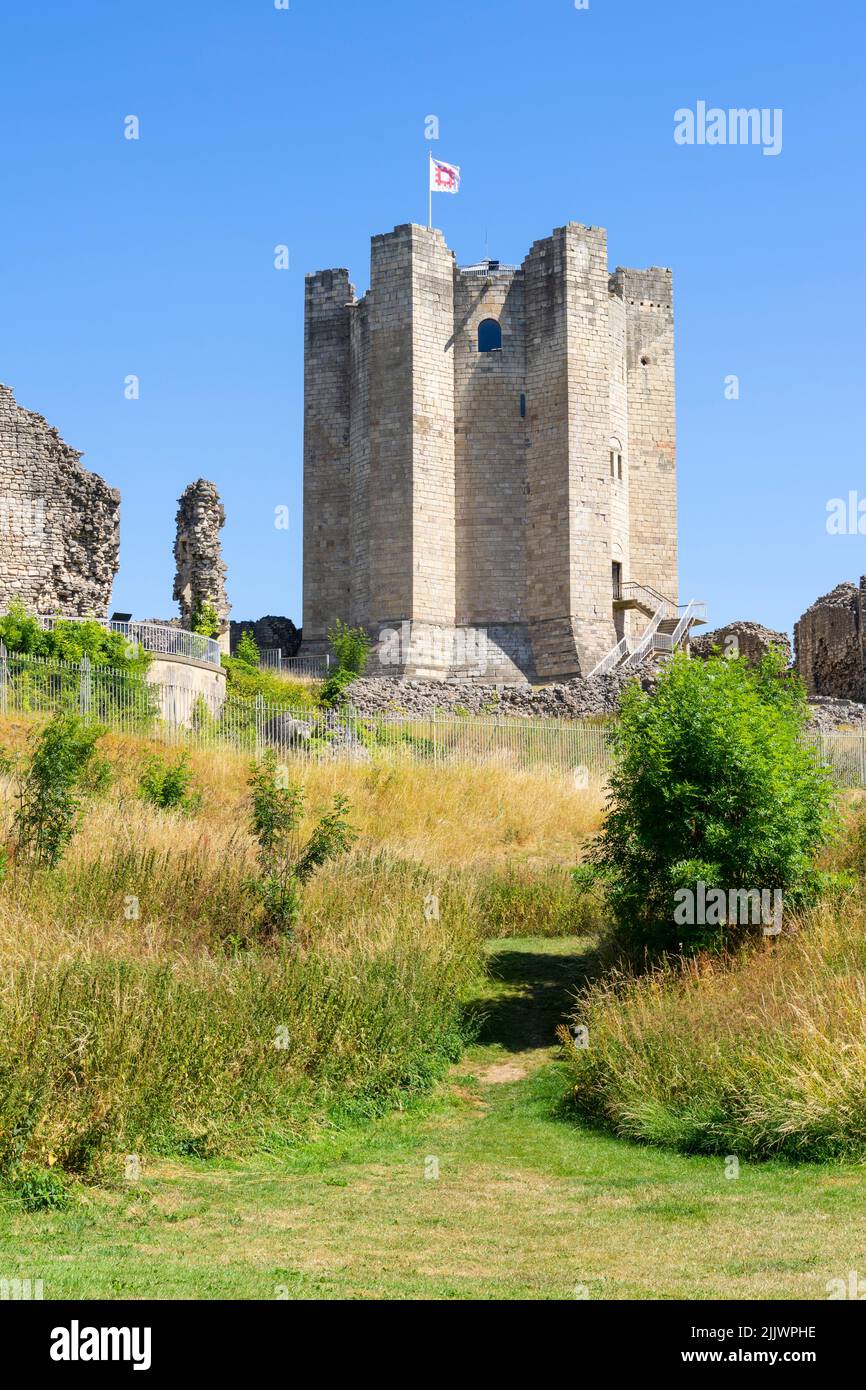 Château de Conisbrough ruines du château de Conisbrough Conisbrough près de Doncaster Yorkshire du Sud Angleterre GB Europe Banque D'Images