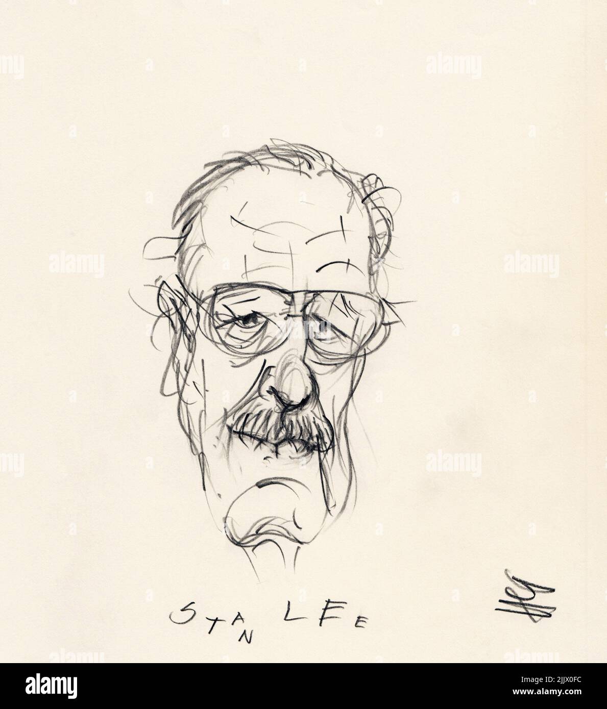 Portrait de Stan Lee Banque D'Images