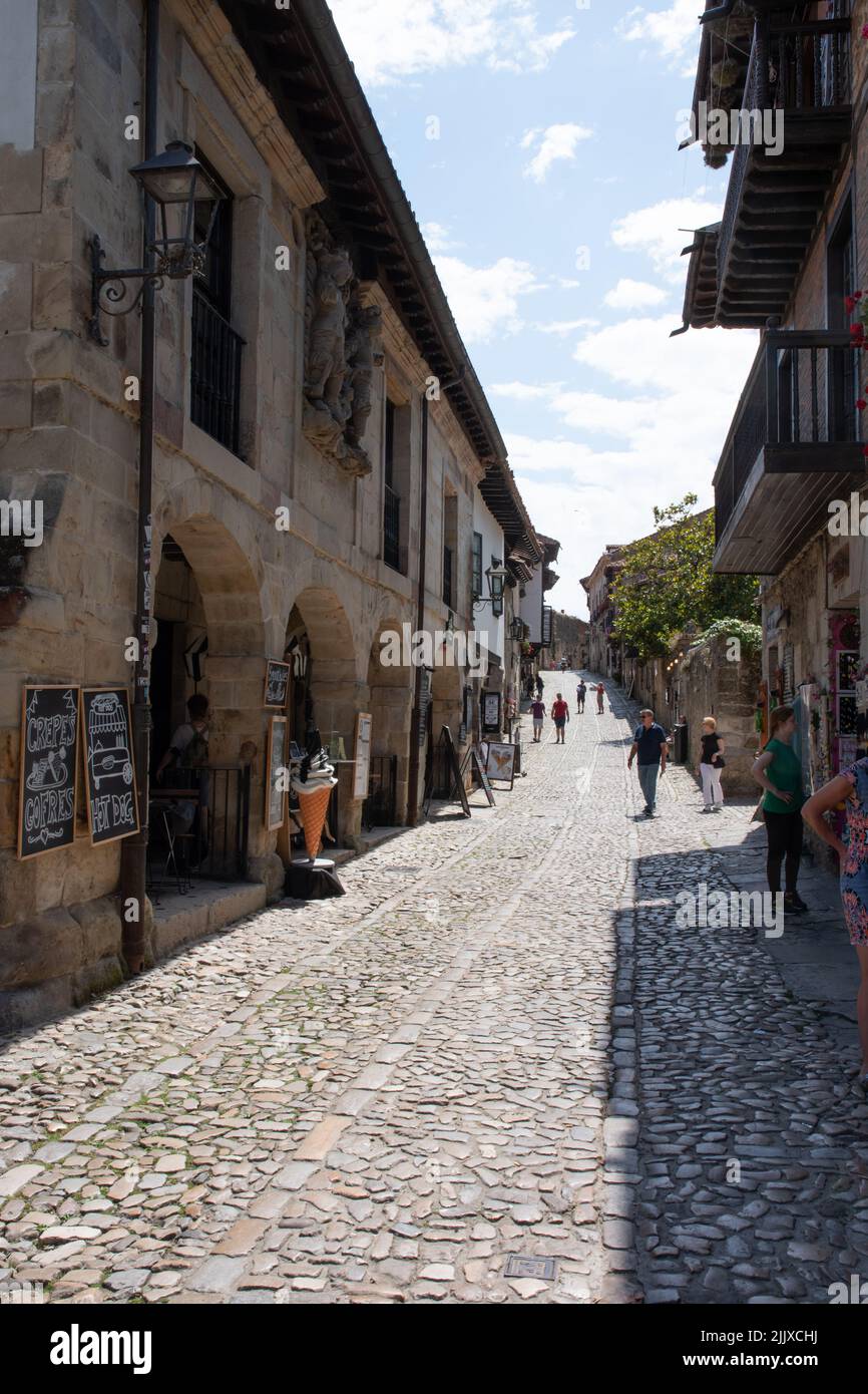 Calle Rio, Santillana del Mar Banque D'Images