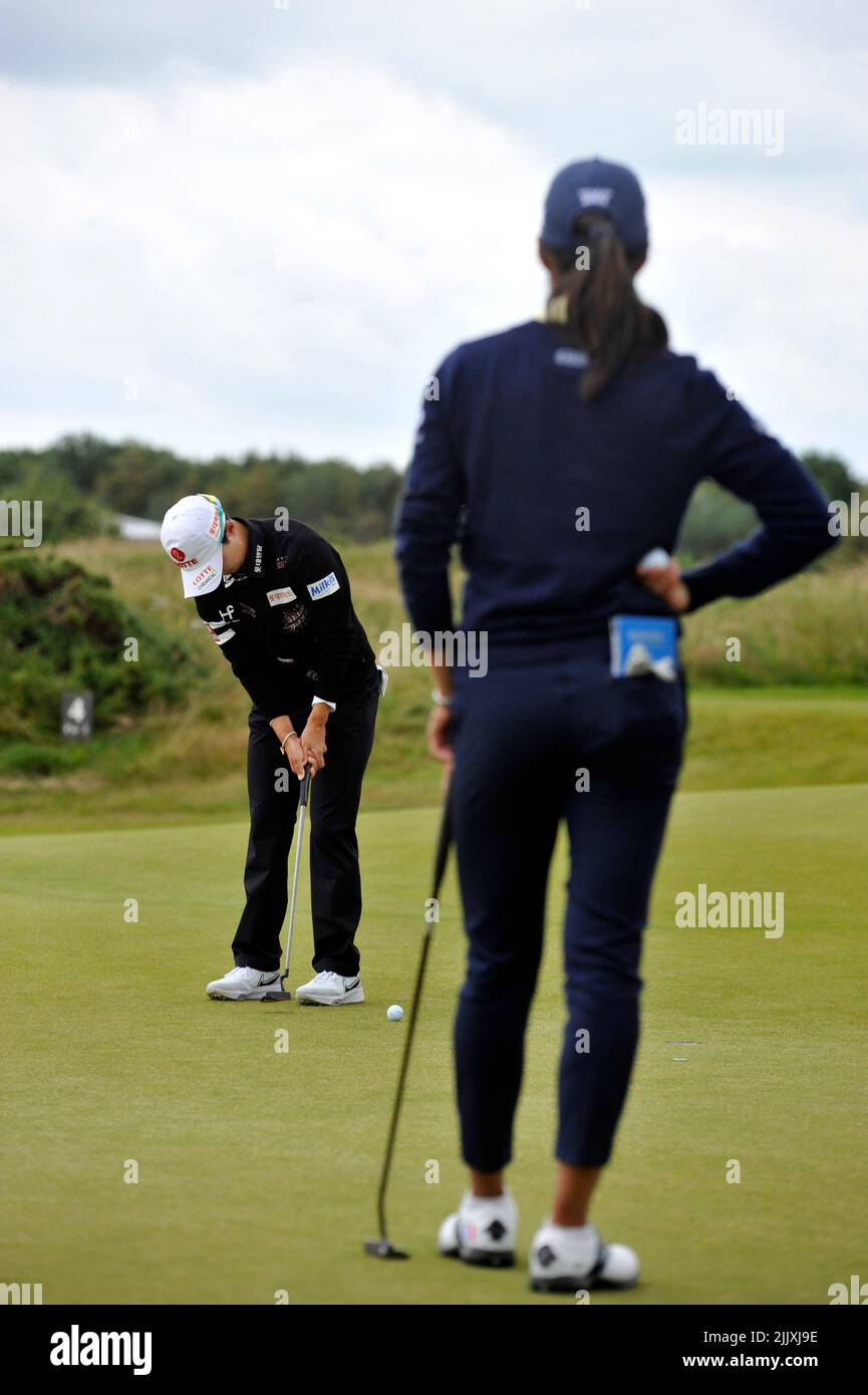 Golf écossais pour femmes ouvert Dundonald Banque D'Images