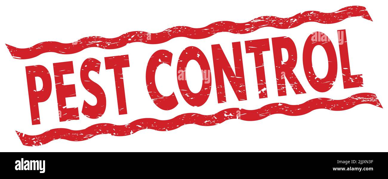 Texte DE LUTTE ANTIPARASITAIRE inscrit sur l'affiche en forme de timbre rouge. Banque D'Images