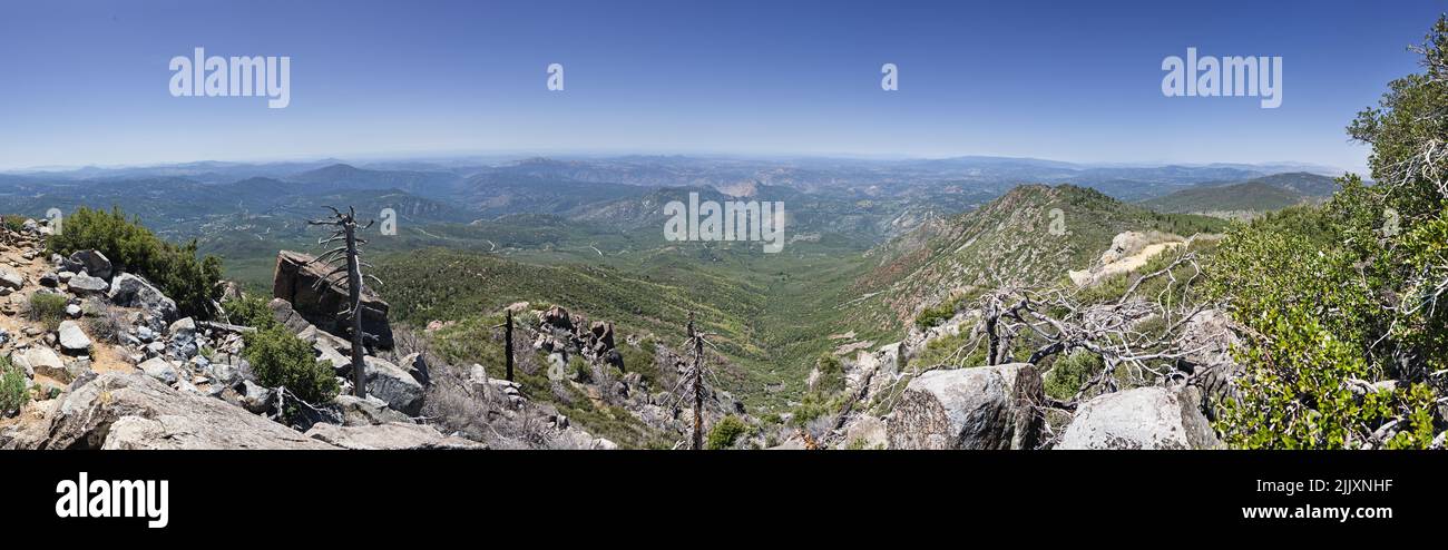 panorama depuis le sommet de Cuyamaca Peak le point le plus élevé du comté de San Diego en Californie du Sud Banque D'Images