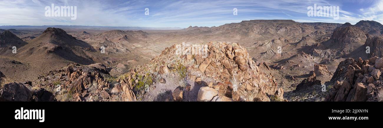 panorama depuis le sommet de Peak 2645 dans l'ouest de l'Arizona sources chaudes sauvages Banque D'Images