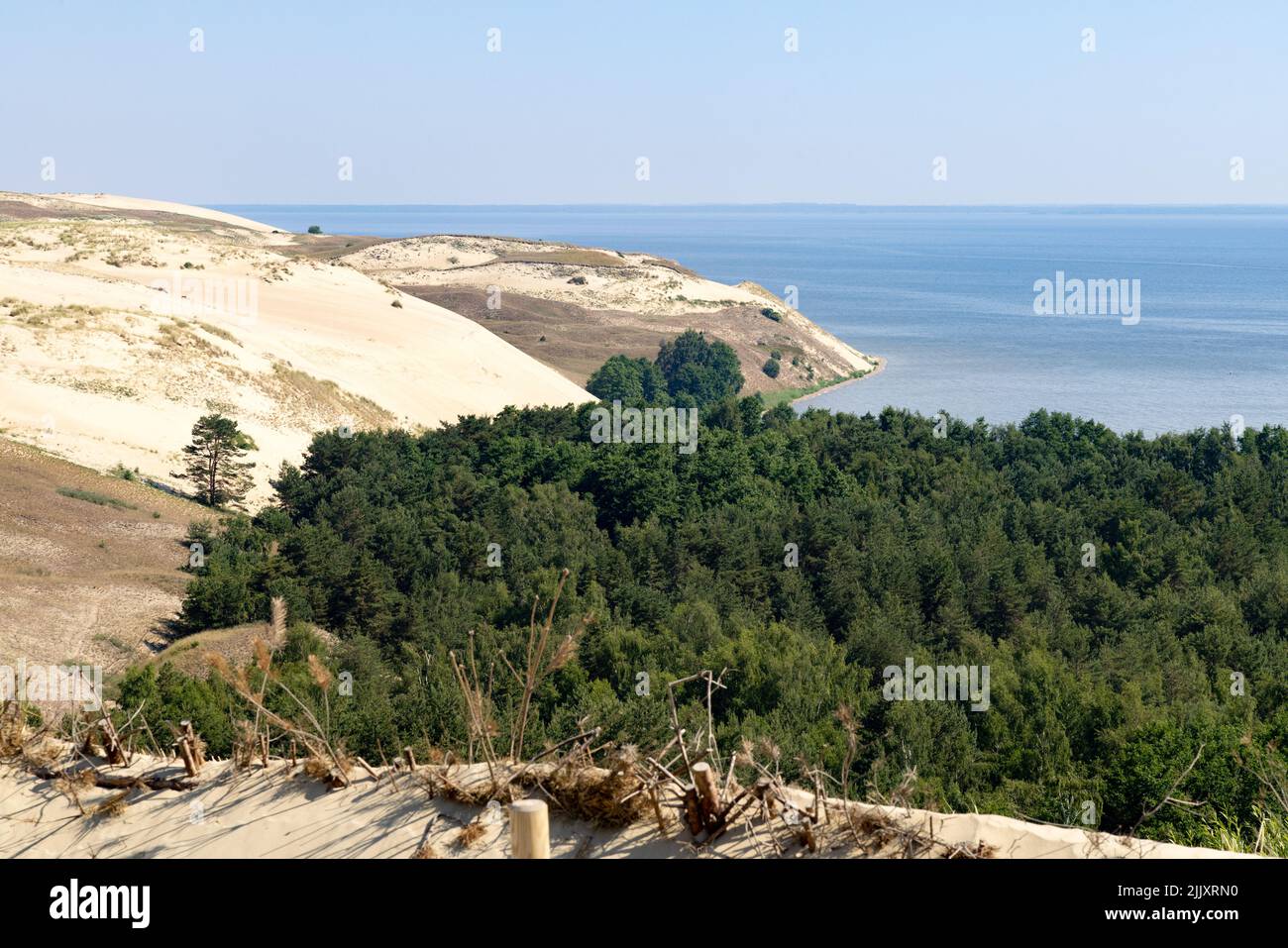 Paysage lituanien - la vue de la côte de la mer Baltique au parc national de la Curonie-Spit, Lituanie, États baltes, Europe Banque D'Images