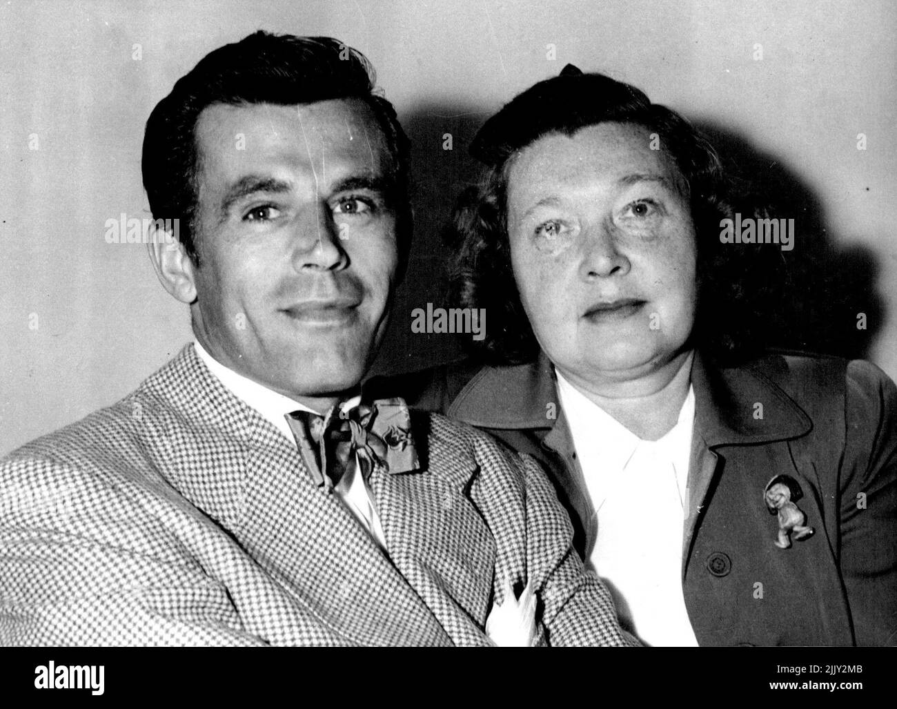 M. et Mme Frank Parker - tennis. 29 décembre 1950. Banque D'Images