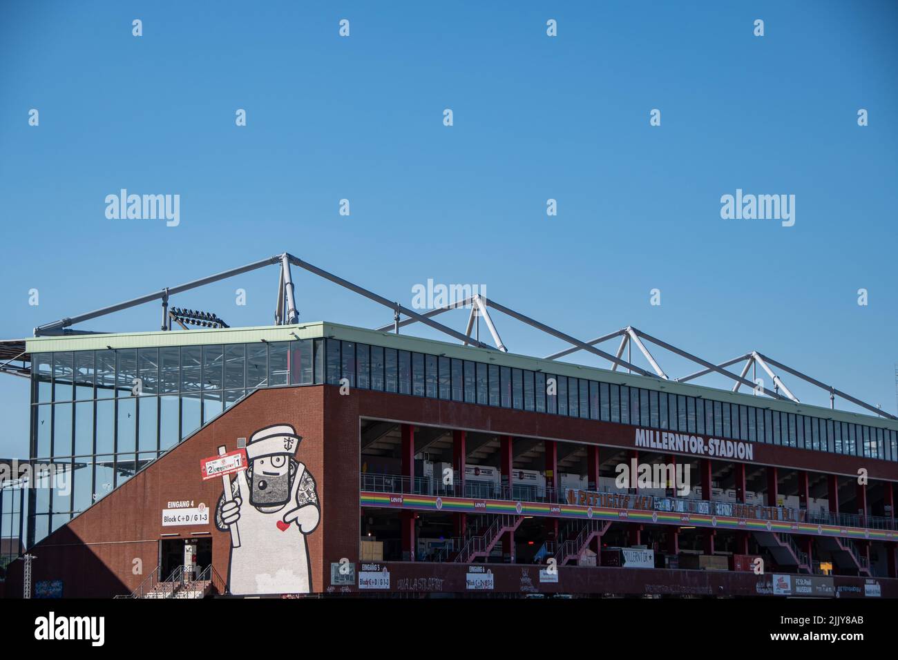 Hambourg, Allemagne 23 juin 2022, le stade Millerntor du FC St. Pauli Banque D'Images