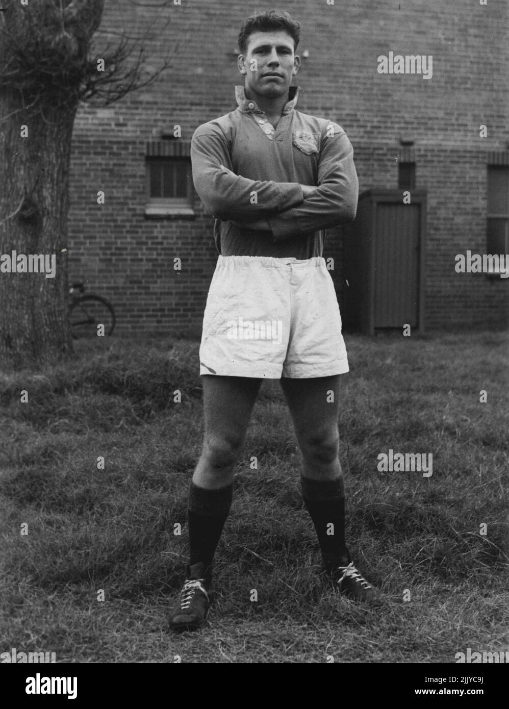 Un Buchan est l'un des rares grands modernes vers l'avant. 23 mai 1949 Banque D'Images