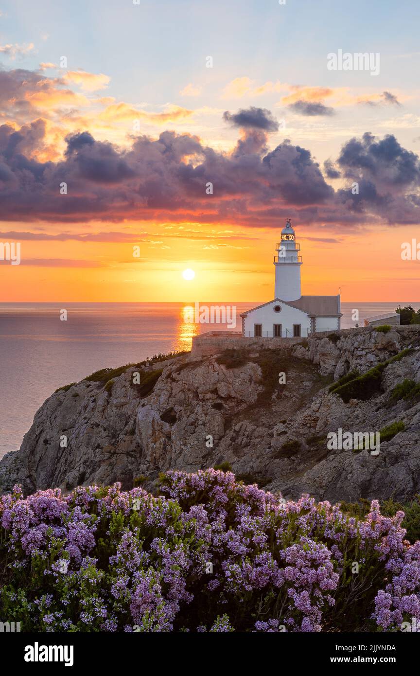 L'extrême de Capdepera, phare de Capdepera, à Majorque, Iles Baléares, Espagne Banque D'Images