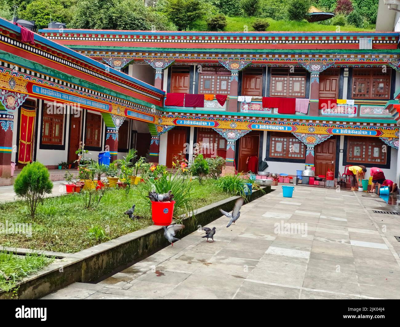 17 juin 2022, Gangtok, Sikkim, Ranka (Lingdum ou Pal Zurmang Kagyud), Temple d'Or, Monastère à Gangtok. Banque D'Images