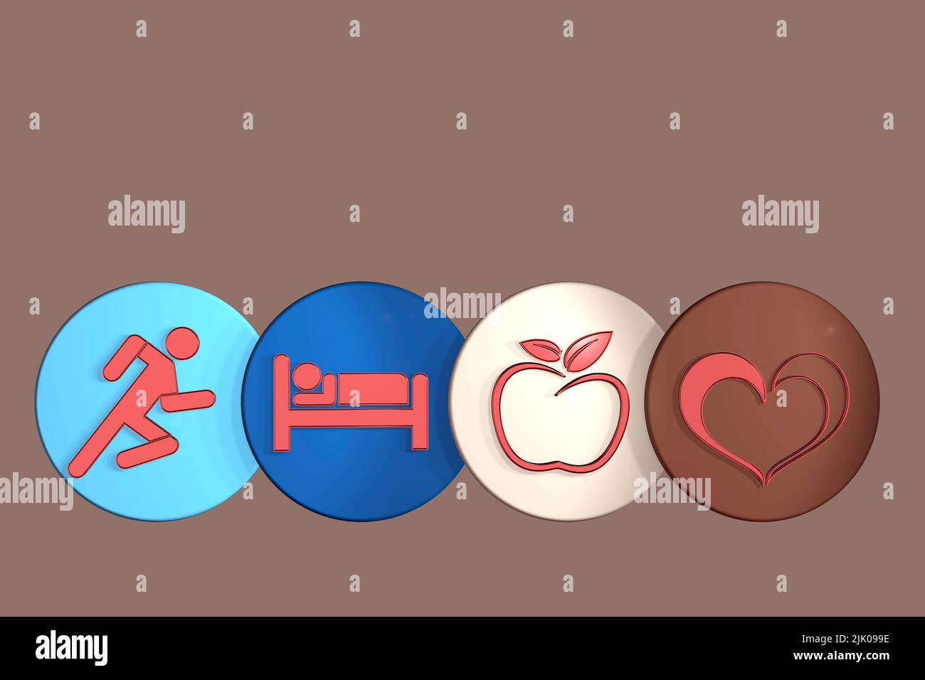 concept de mode de vie sain concept de mode de vie sain concept de régime alimentaire sain concept de coeur sain concept de sommeil manger Banque D'Images