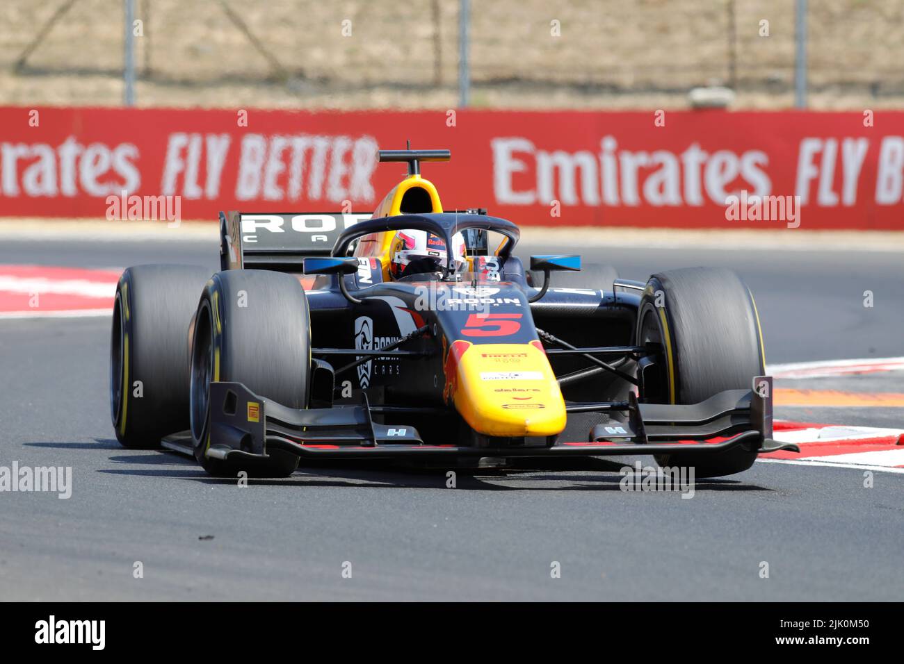 Magyorod, Hongrie. 29th juillet 2022. Magyorod, Hongrie. 29 juillet 2022. Grand Prix de Hongrie F2 à Hungaroring, Hongrie. Photo: #5 Liam Lawson (AUS) de Carlin lors de la première séance de pratique crédit: Piotr Zajac/Alamy Live News Banque D'Images