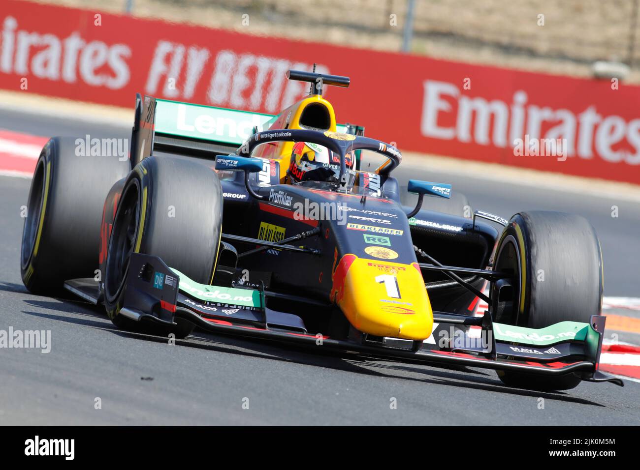 Magyorod, Hongrie. 29 juillet 2022. Grand Prix de Hongrie F2 à Hungaroring, Hongrie. Photo: #1 Dennis Heger (NOR) de Prema Racing lors de la première séance d'entraînement © Piotr Zajac/Alamy Live News Banque D'Images