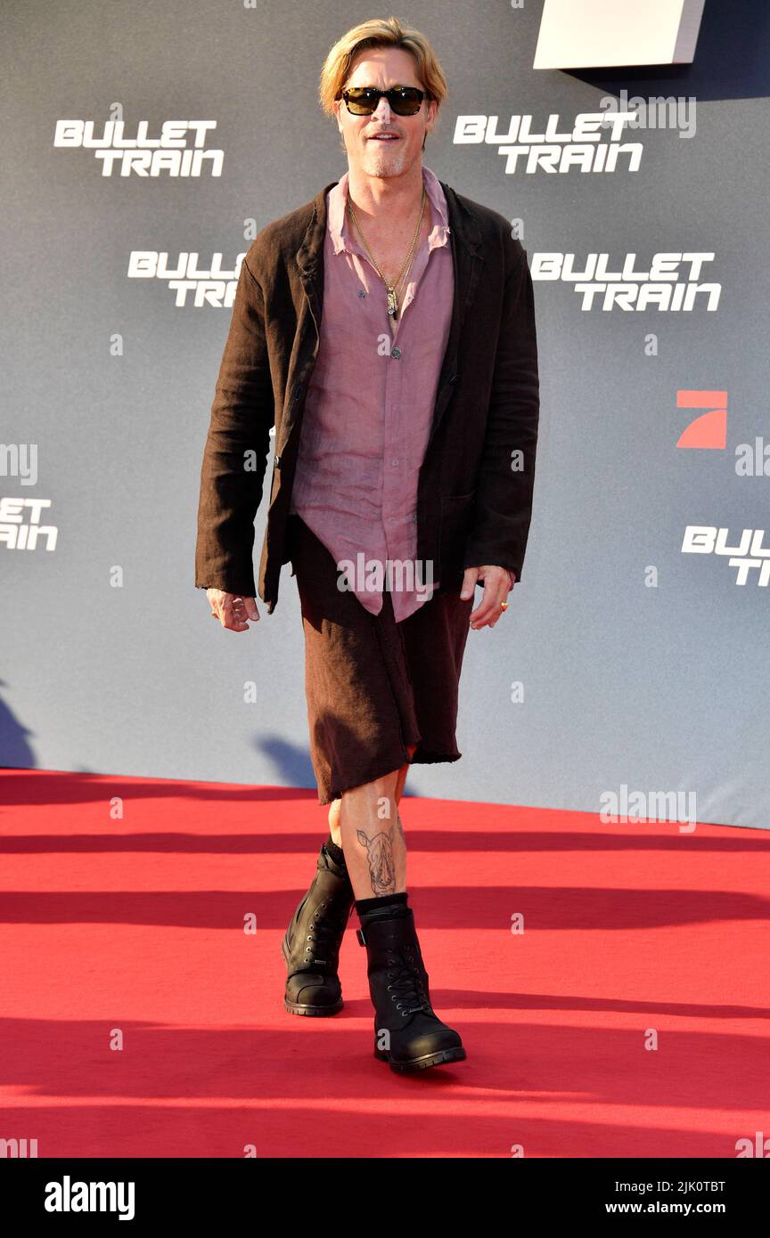 Brad Pitt participe au screening spécial « Bullet train » au zoo Palast sur 19 juillet 2022 à Berlin, en Allemagne. Banque D'Images
