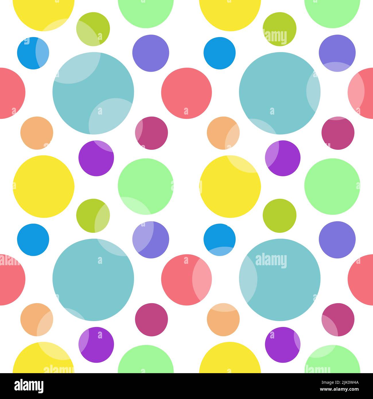 Un motif sans couture avec différentes formes et des cercles multicolores ou des bulles Banque D'Images