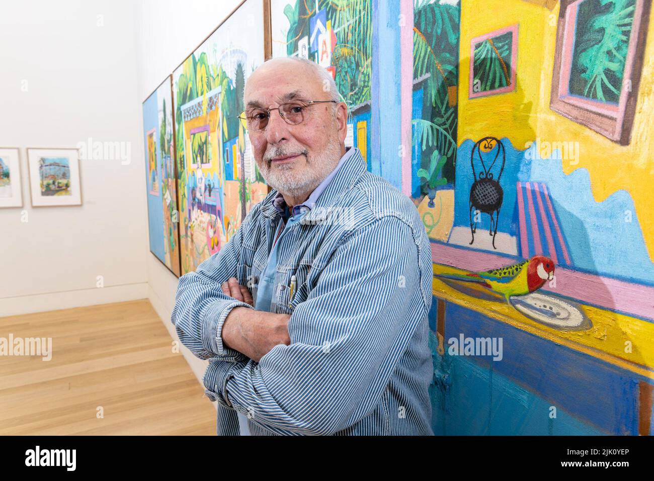 Edinburgh, Royaume-Uni. 29th juillet 2022. En photo : coïncidant avec l'anniversaire de Leon Morocco en 80th, la Royal Scottish Academy présente une exposition importante des artistes. Couvrant 65 ans de pratique, l'exposition comprend des dessins anciens, des peintures non vues et une sélection des travaux les plus récents de Morrocco. Crédit : Rich Dyson/Alay Live News Banque D'Images