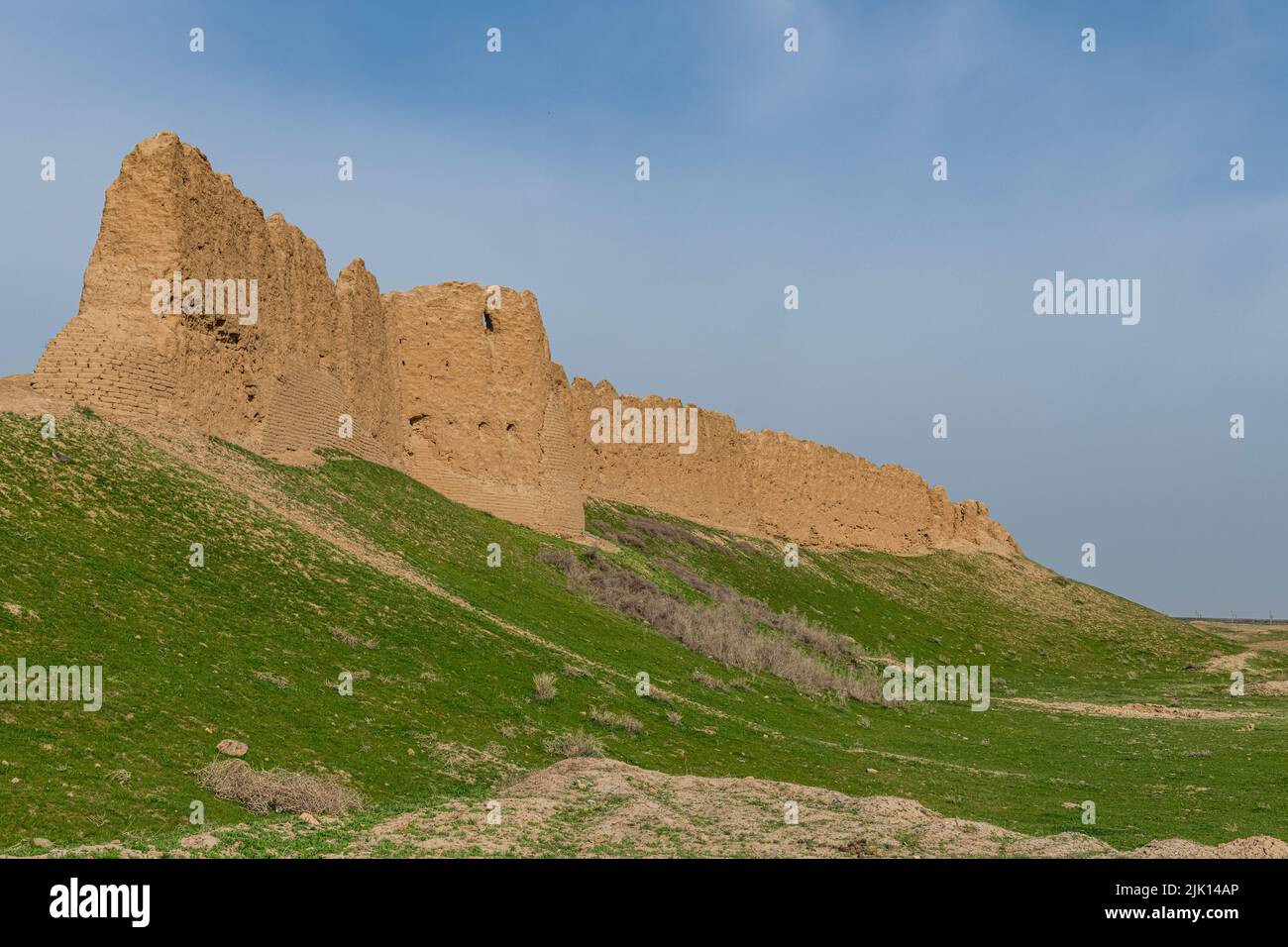 Remparts de la ville, ancienne colonie du Sauran, Turkestan, Kazakhstan, Asie centrale, Asie Banque D'Images