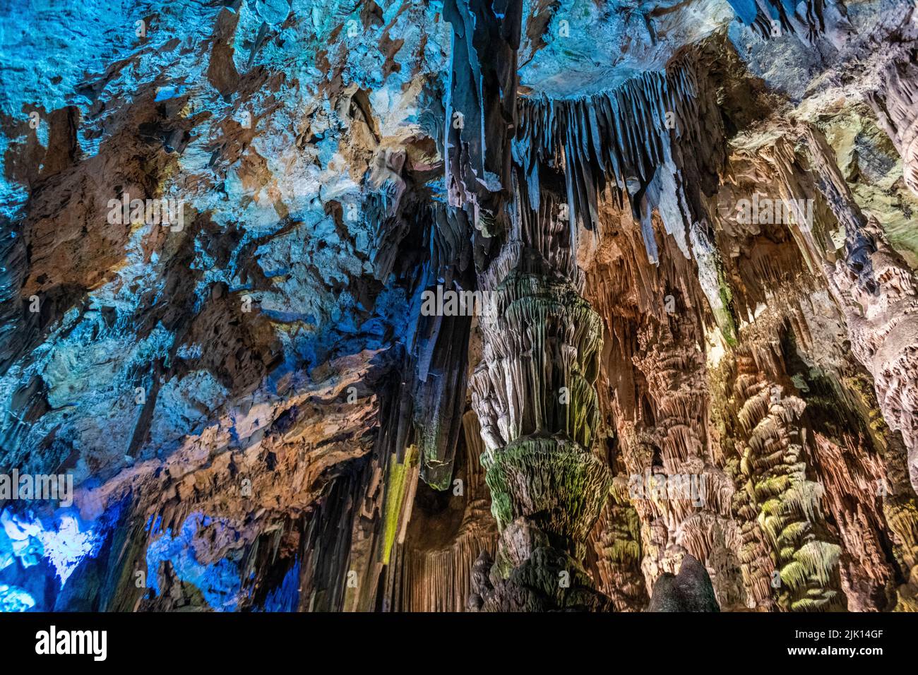 Grotte de Saint Michael's, Gibraltar, territoire britannique d'outre-mer, Europe Banque D'Images