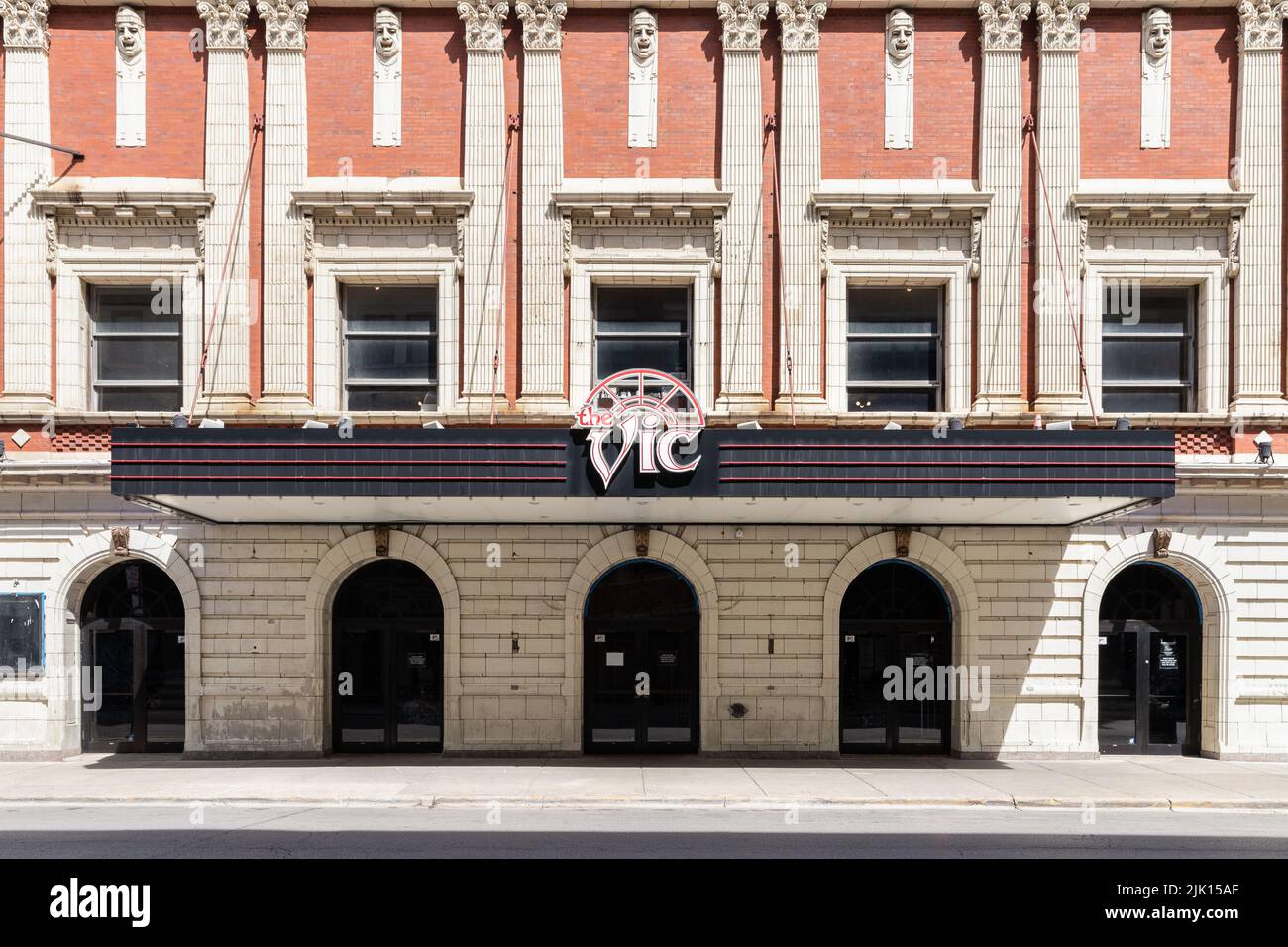 Le Vic est un lieu situé dans le quartier de Lake View à Chicago, avec une capacité de 1 400 personnes pour des événements musicaux et cinématographiques. Banque D'Images