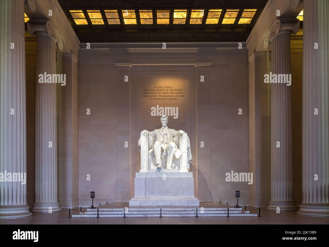 Intérieur du Lincoln Memorial, National Mall, Washington DC, États-Unis d'Amérique, Amérique du Nord Banque D'Images