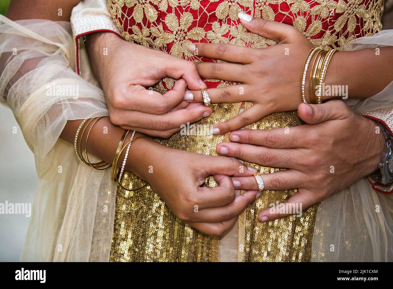 L'échange d'anneaux de mariage Banque D'Images