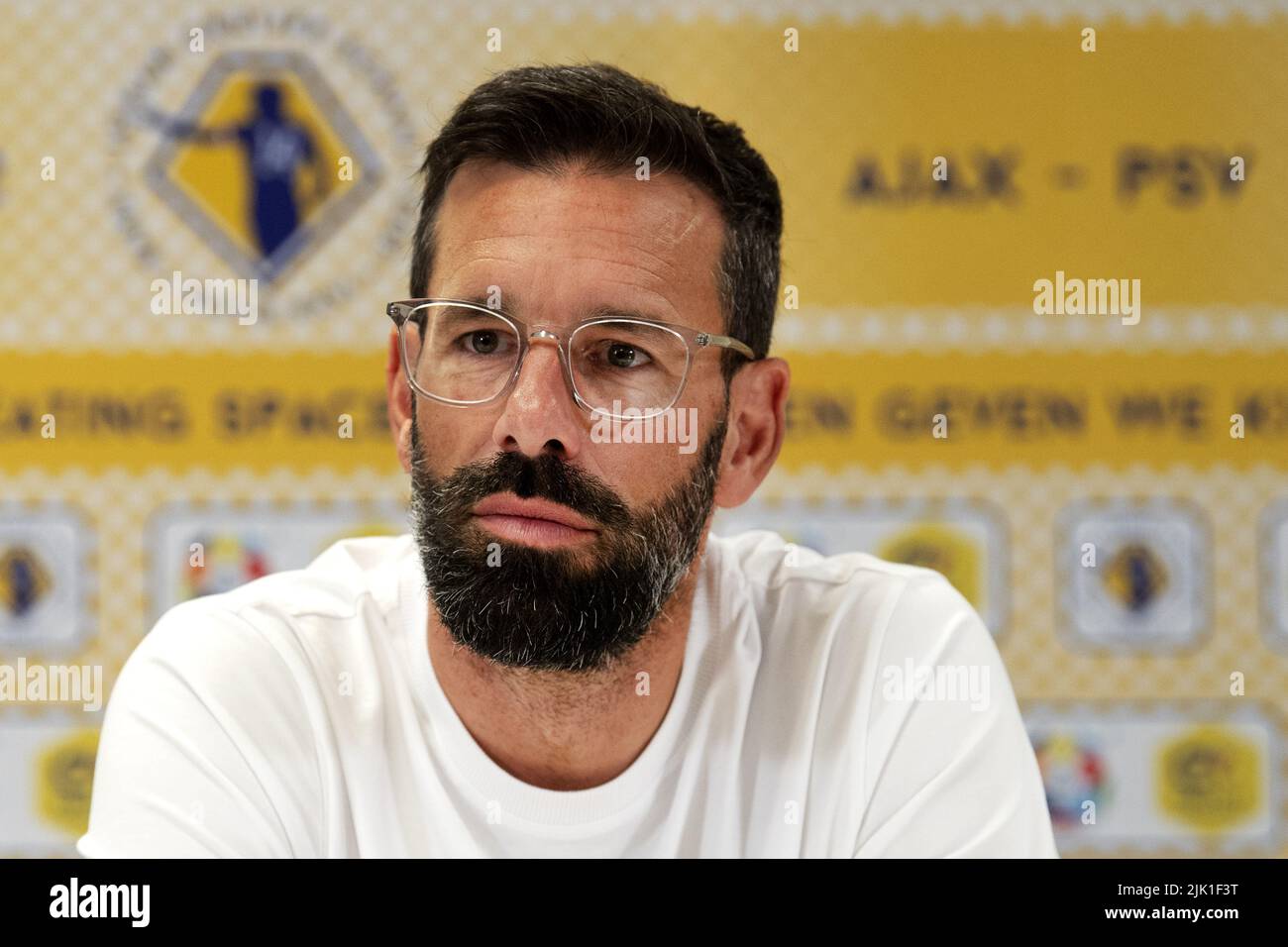 2022-07-29 15:38:43 l'entraîneur du PSV Ruud van Nistelrooij parle à la presse dans la course au match pour le sixième bouclier de Johan Cruijff. À Zeist, pays-Bas, le 29 juillet 2022. ANP OLAF KRAAK pays-bas - belgique sortie Banque D'Images