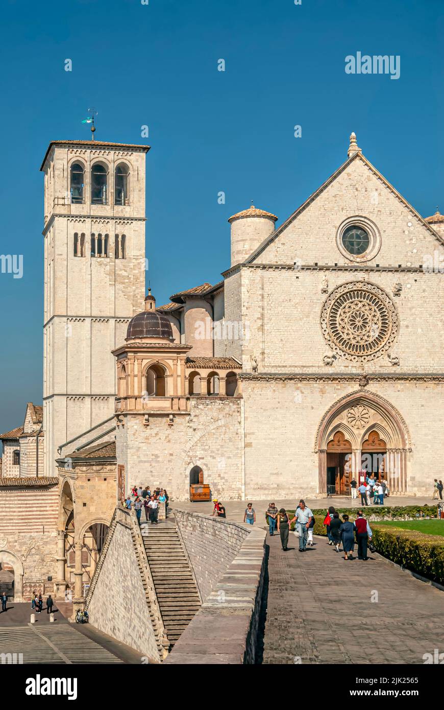 Basilique de San Francesco d'Assise, Assise, Ombrie, Italie Banque D'Images