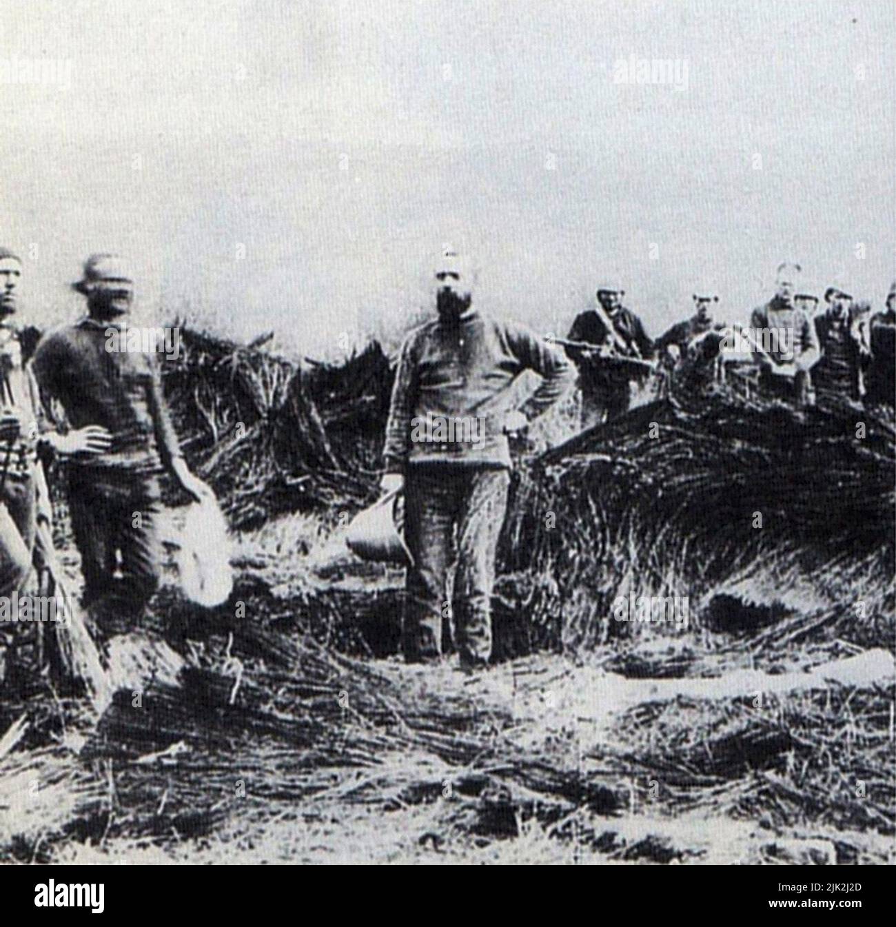 Les survivants britanniques de la bataille de la dérive de Rorke, 22 janvier 1879. Banque D'Images