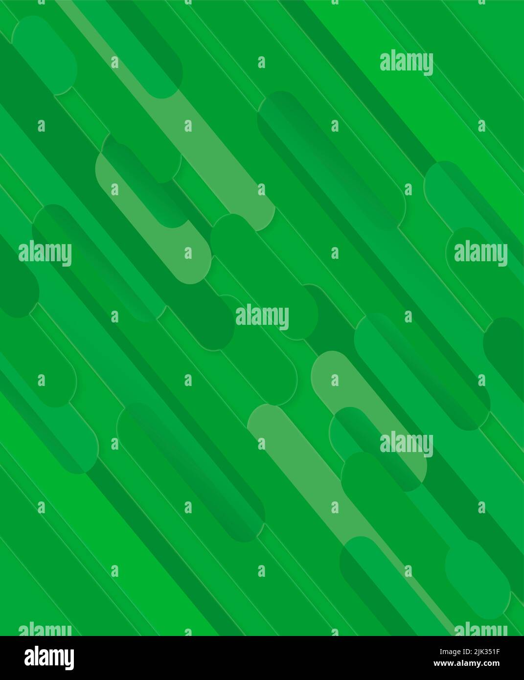 Motif abstrait avec formes géométriques - dégradé vert en pointillés tendance - illustration de stock Banque D'Images