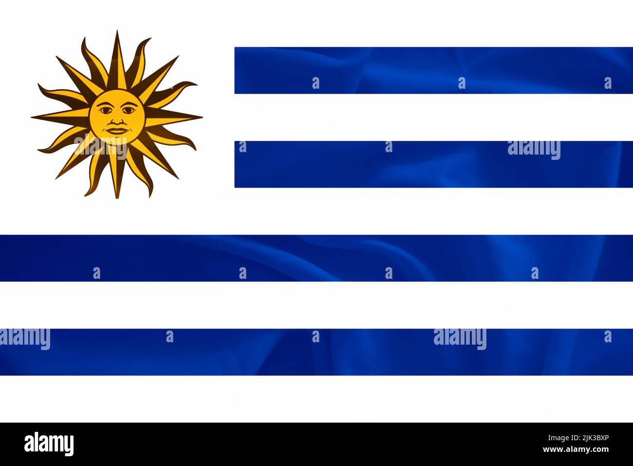 Drapeau de l'Uruguay avec effet de 3D Banque D'Images