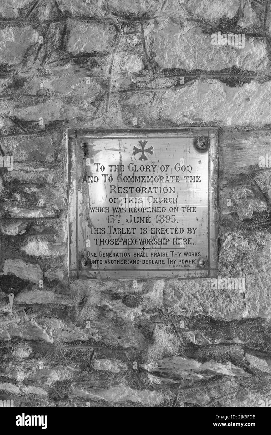 Intérieur de l'église St Mawgan-in-Mentheage, Cornouailles Banque D'Images